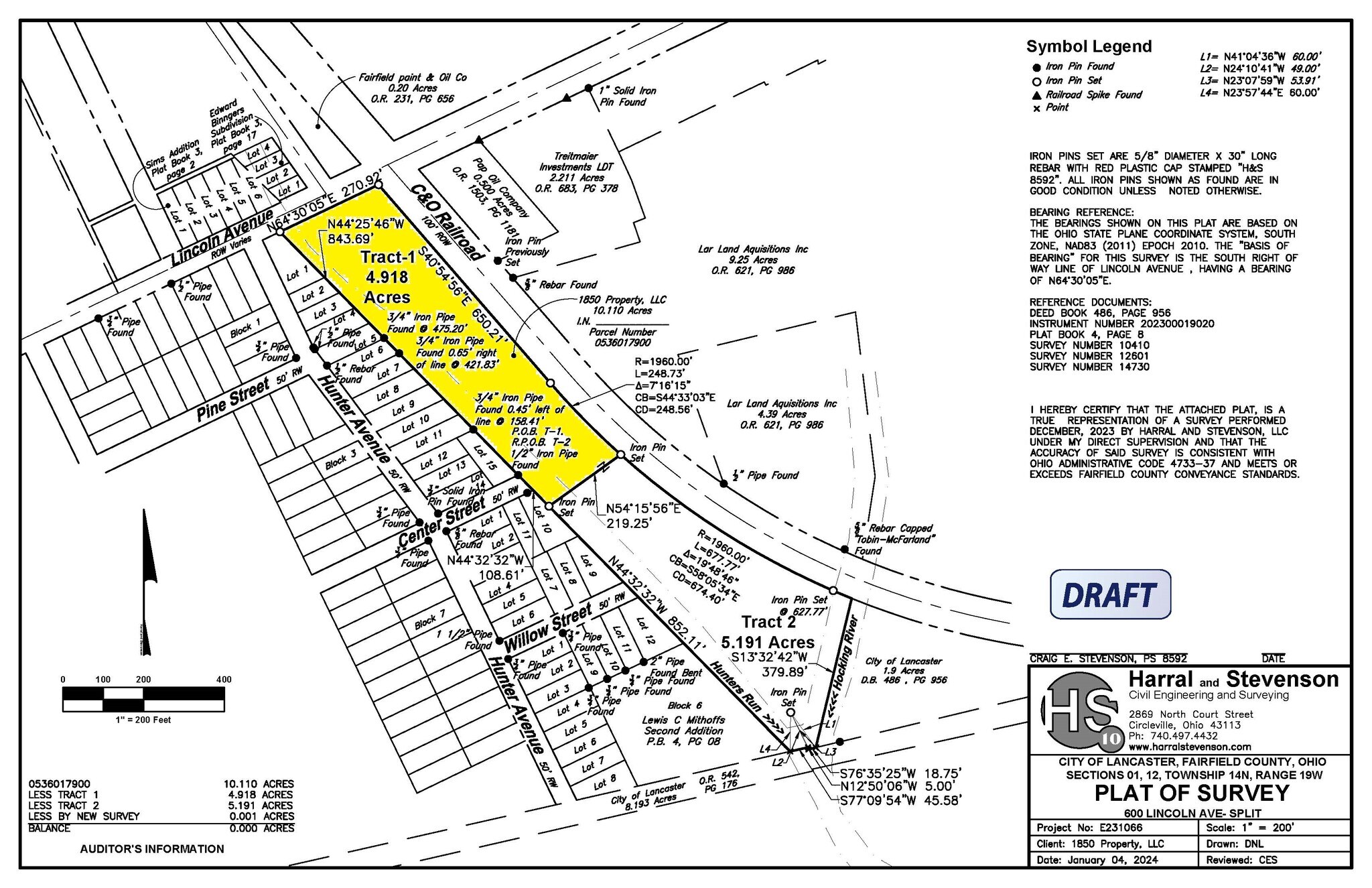 608 Lincoln Ave, Lancaster, OH à louer Plan de site– Image 1 sur 2