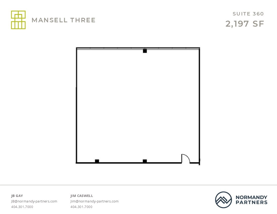 3600 Mansell Rd, Alpharetta, GA à louer Plan d’étage– Image 1 sur 1