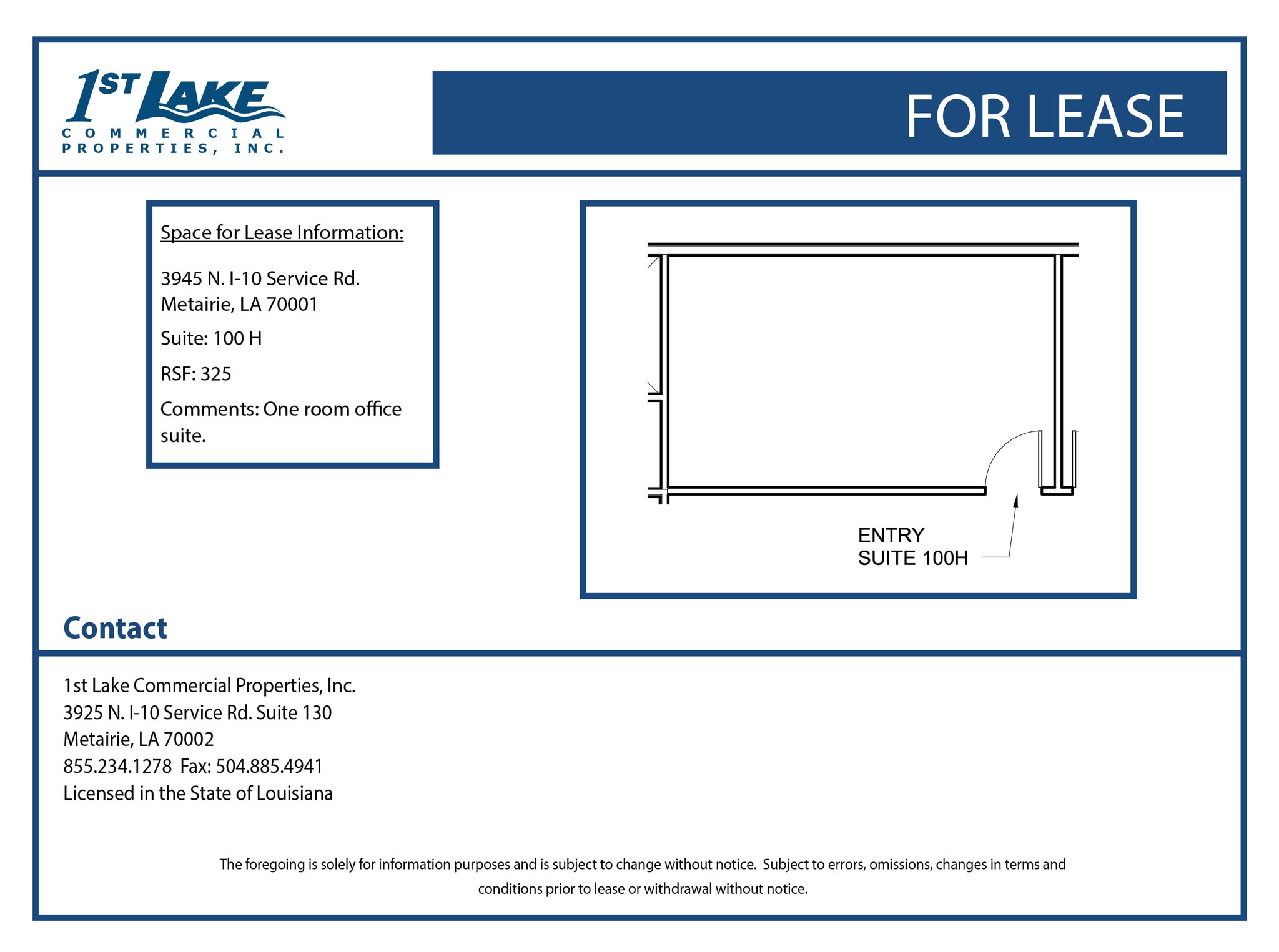 3945 N I-10 Service Rd, Metairie, LA à louer Plan d’étage– Image 1 sur 1