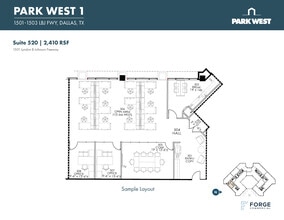 1501-1507 Lyndon B Johnson Fwy, Dallas, TX à louer Plan d’étage– Image 2 sur 3