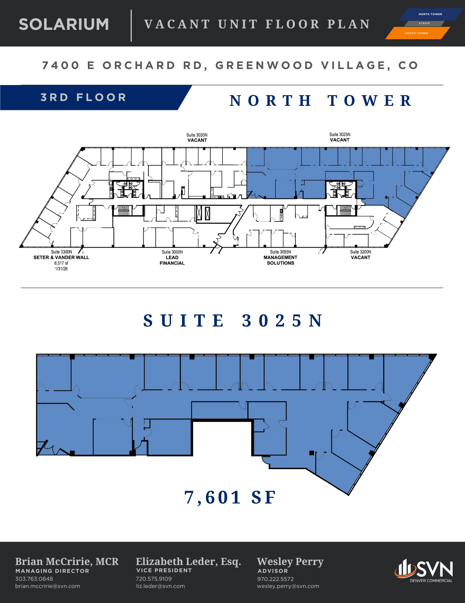 7400 E Orchard Rd, Greenwood Village, CO à louer Plan d’étage– Image 1 sur 1