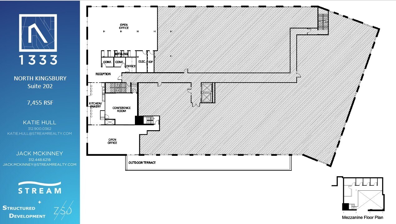 1333 N Kingsbury St, Chicago, IL à louer Plan d’étage– Image 1 sur 12