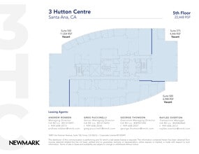 3 Hutton Centre Dr, Santa Ana, CA à louer Plan d’étage– Image 2 sur 3