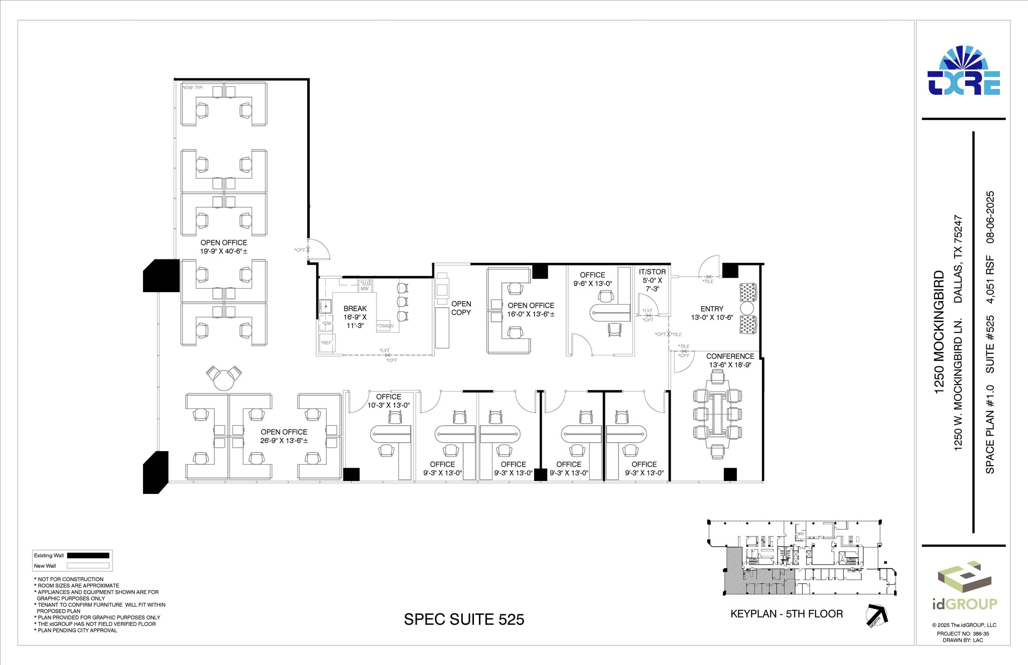 1250 W Mockingbird Ln, Dallas, TX à louer Plan d’étage– Image 1 sur 3