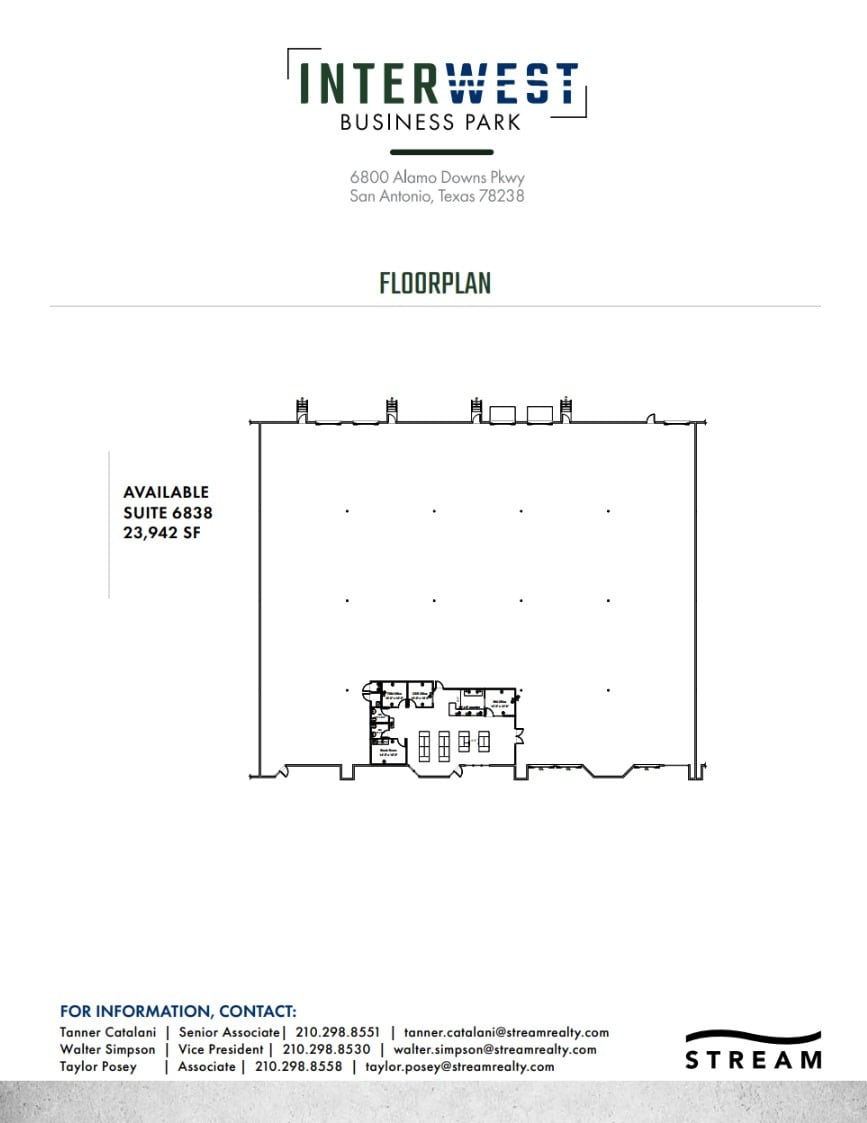 6850-6862 Alamo Downs Pky, San Antonio, TX à louer Plan d’étage– Image 1 sur 1