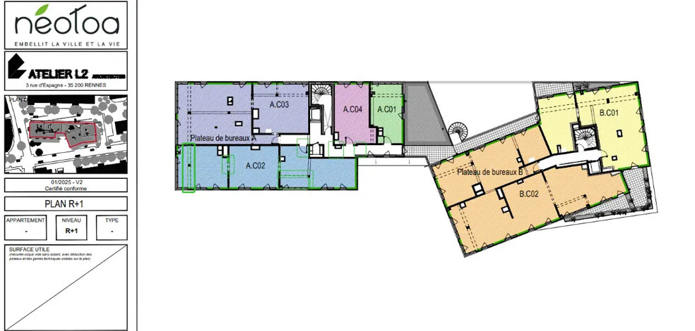 44 Rue Jules Lallemand, Rennes à vendre - Plan d’étage – Image 3 sur 3