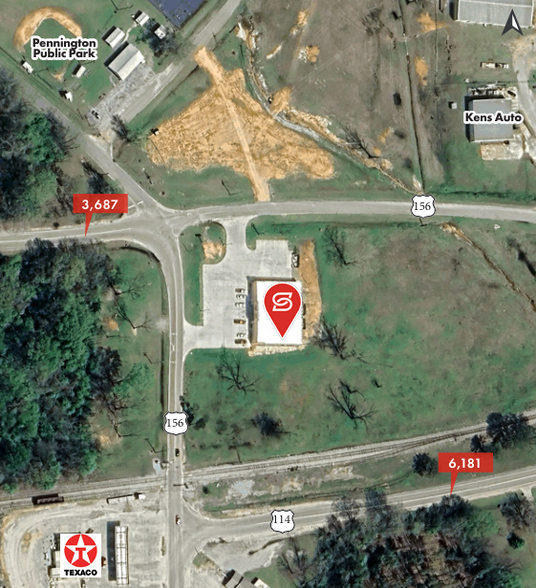 5956 Main St, Pennington, AL à louer - Aérien – Image 2 sur 4
