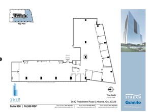 3630 Peachtree Rd NE, Atlanta, GA à louer Plan d’étage– Image 2 sur 3