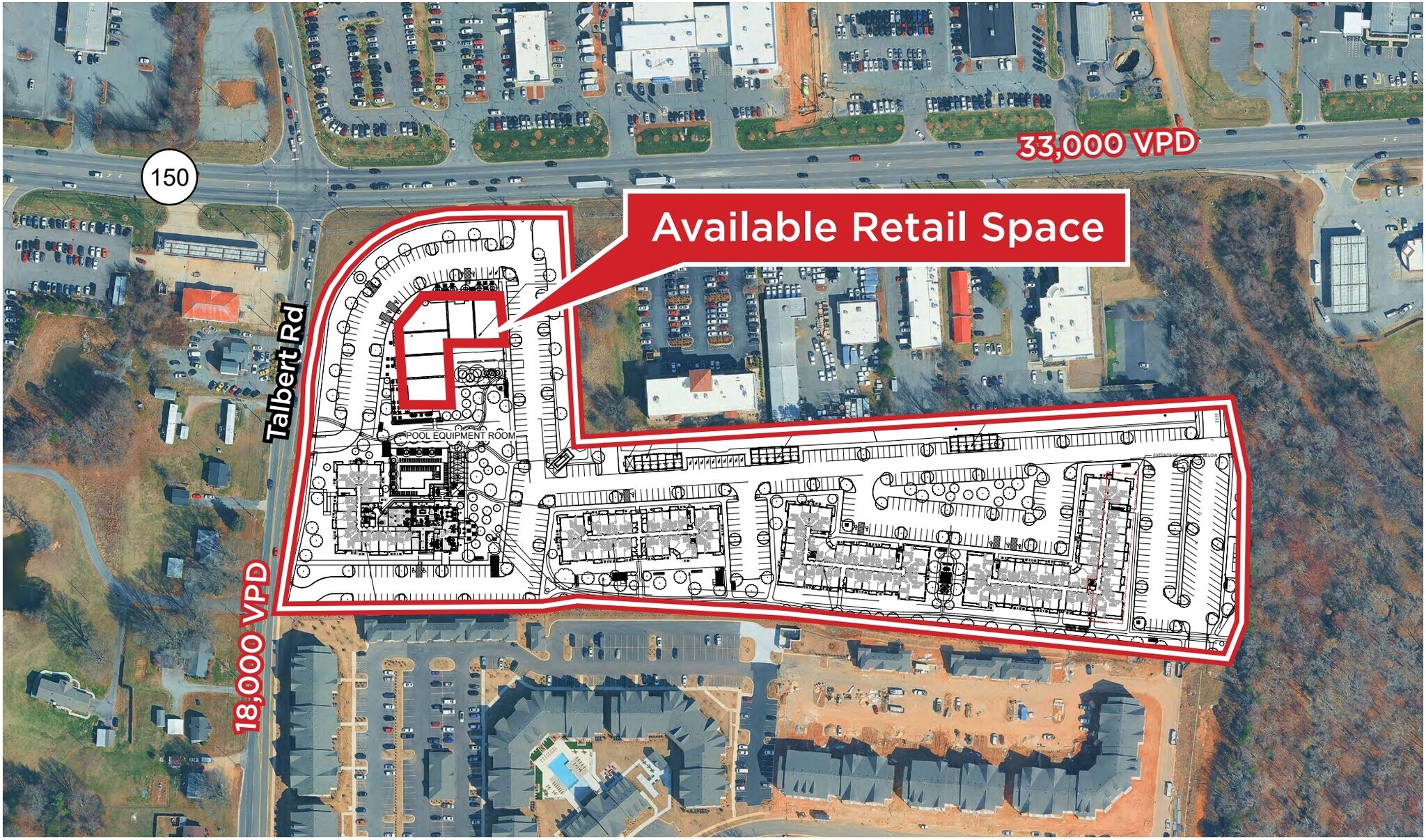 244 Talbert Rd, Mooresville, NC à louer Plan de site– Image 1 sur 1