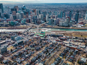 1117A Kensington Cres NW, Calgary, AB - VUE AÉRIENNE  vue de carte
