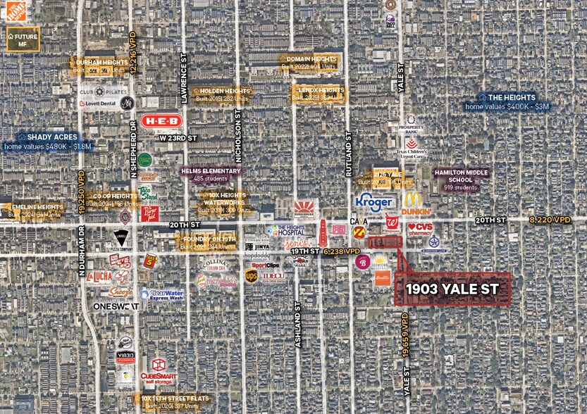 1903 Yale St, Houston, TX à vendre - Aérien – Image 2 sur 5
