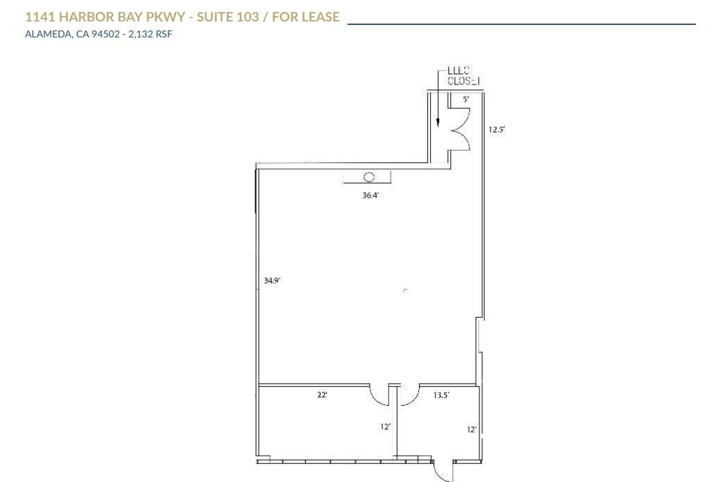 1310-1430 Harbor Bay Pky, Alameda, CA à louer Plan d’étage– Image 1 sur 1