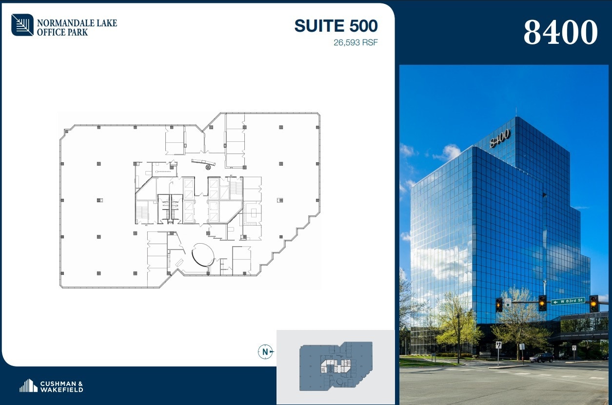 8000-8500 Normandale Lake Blvd, Bloomington, MN à louer Plan d’étage– Image 1 sur 2