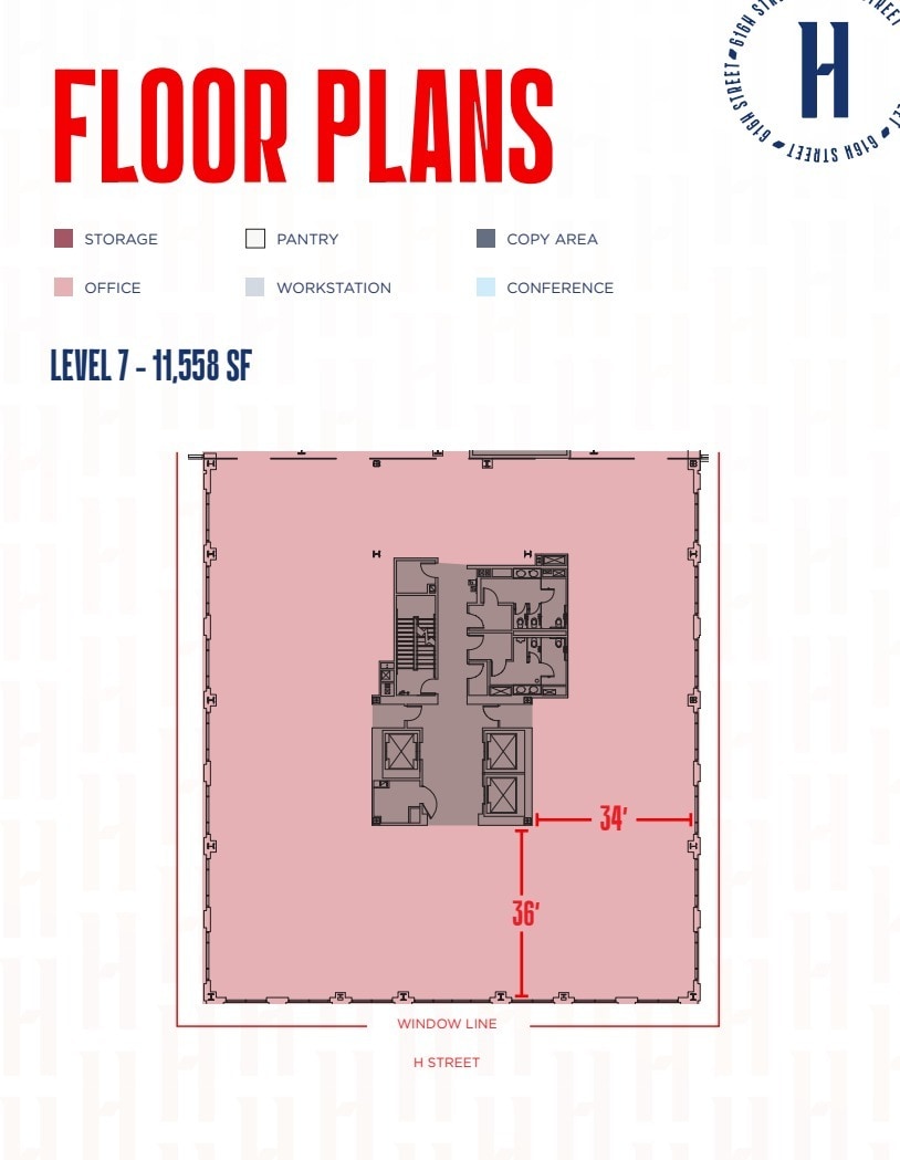 701 7th St NW, Washington, DC à louer Plan d’étage– Image 1 sur 1