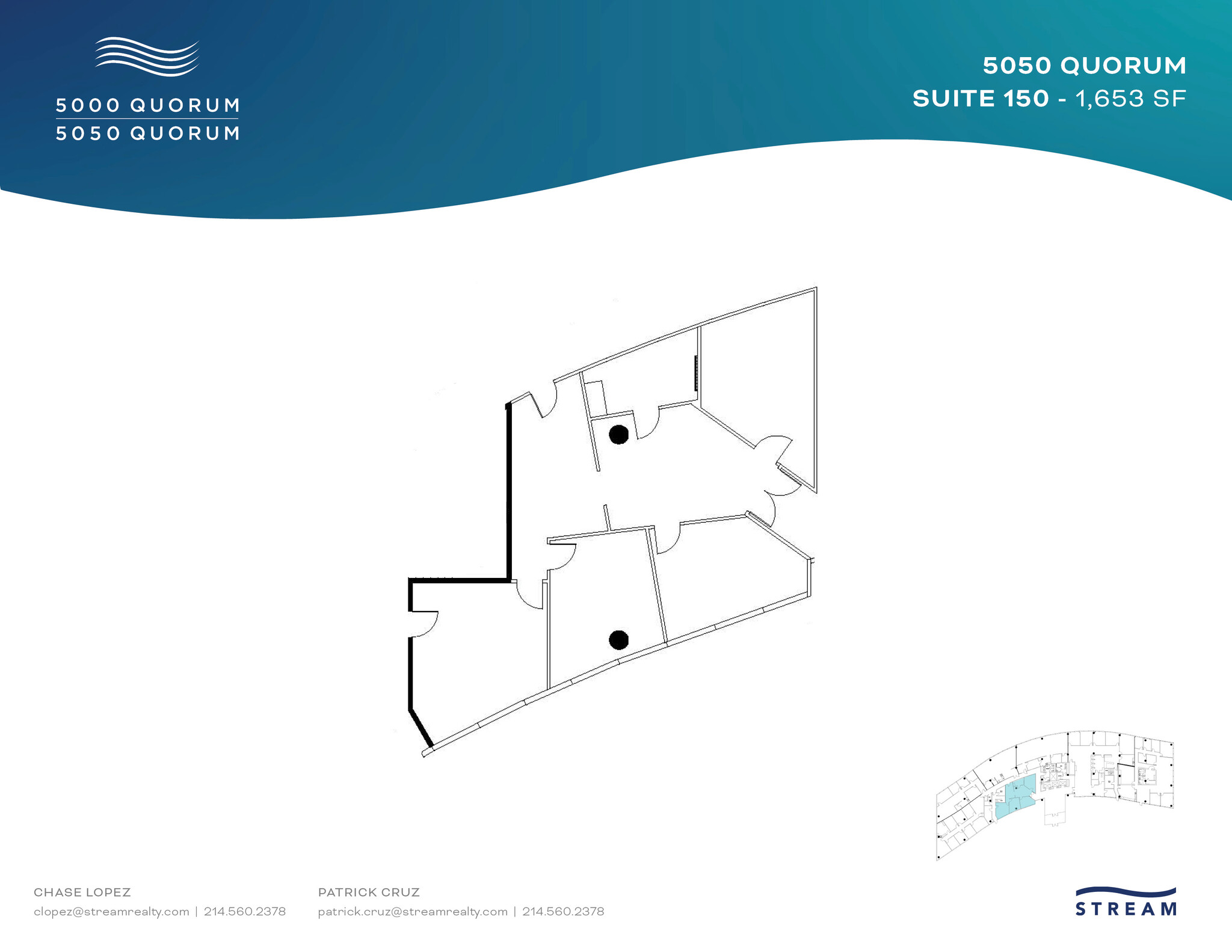 5050 Quorum Dr, Dallas, TX à louer Plan d’étage– Image 1 sur 1