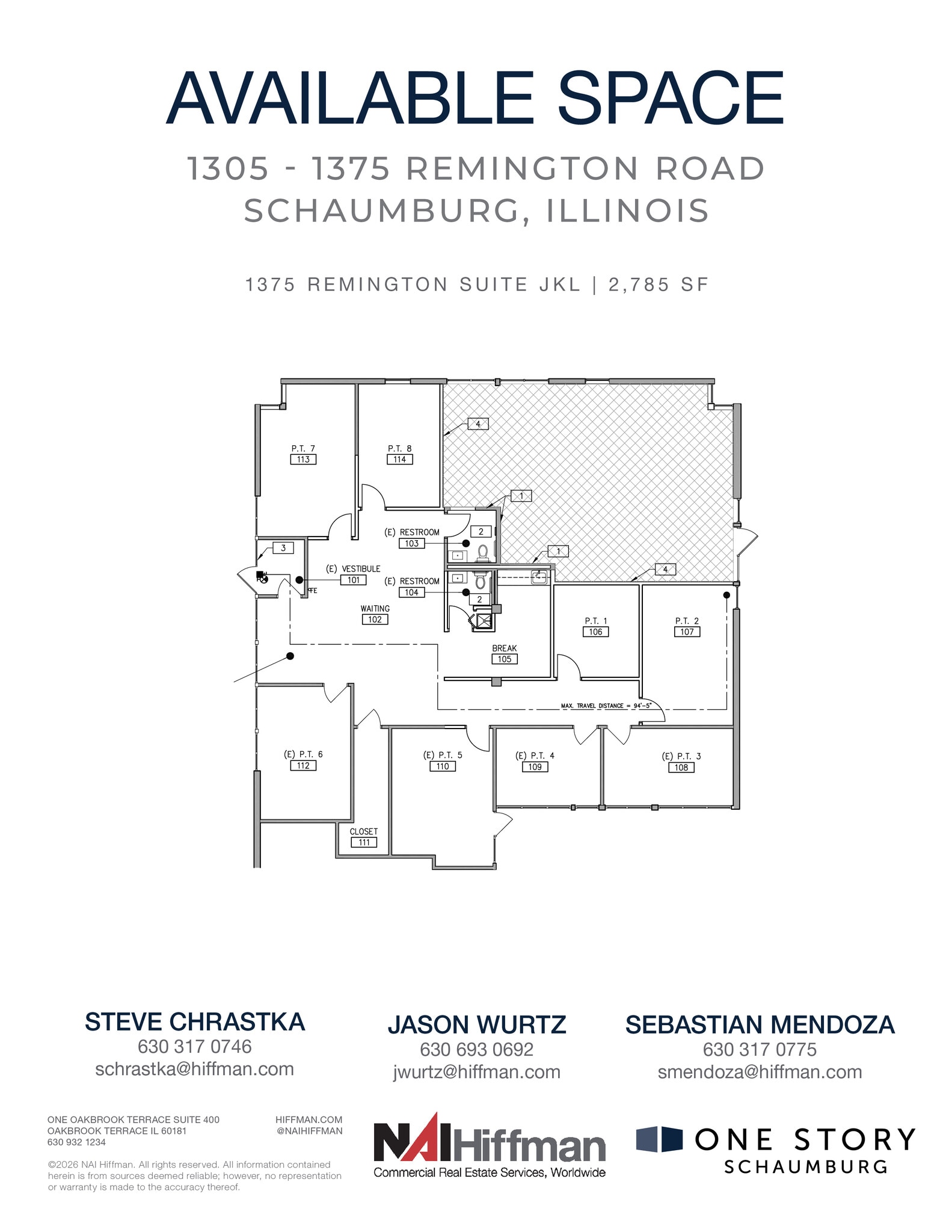 1305 Remington Rd, Schaumburg, IL à louer Plan d’étage– Image 1 sur 2