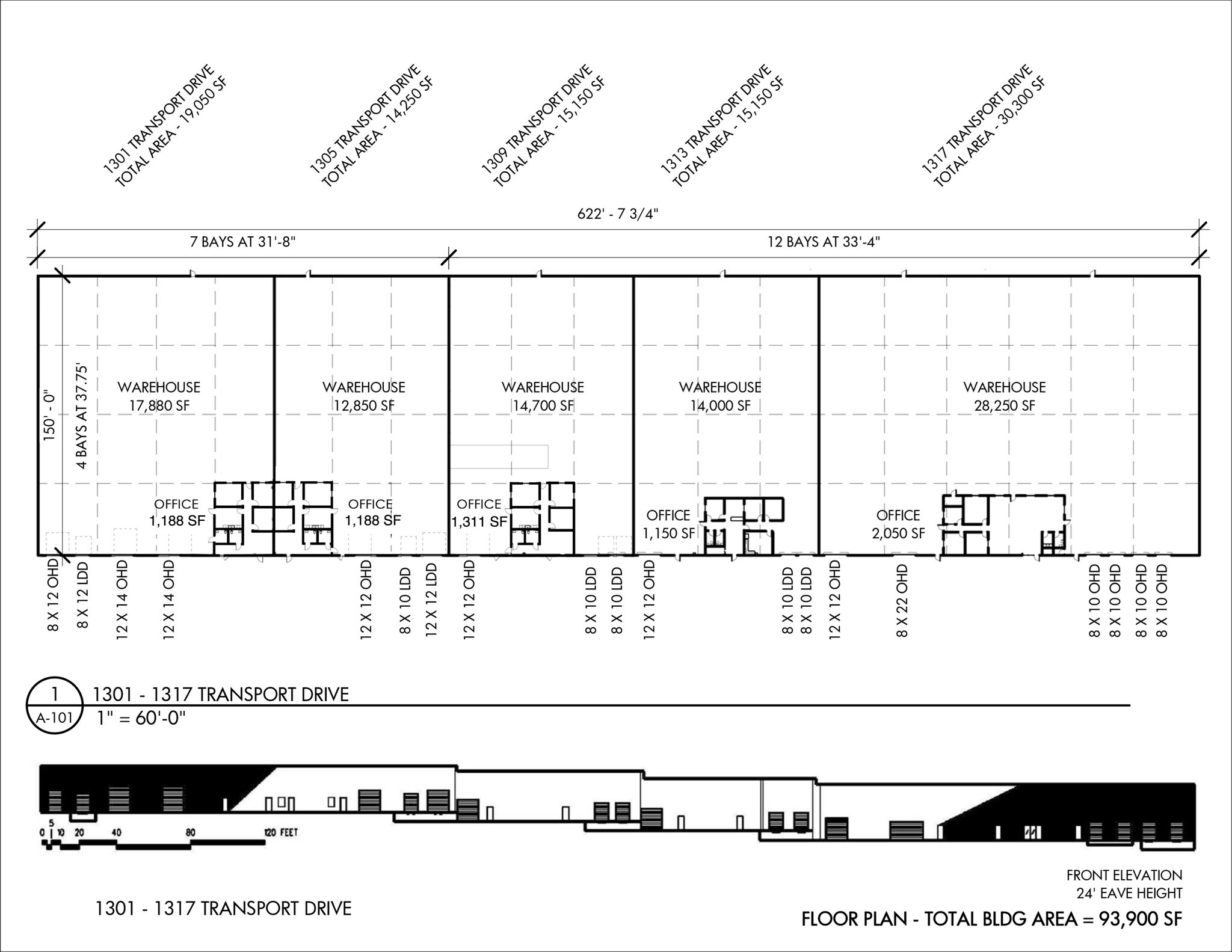 1301-1317 Transport Dr, Raleigh, NC à louer Plan de site– Image 1 sur 2