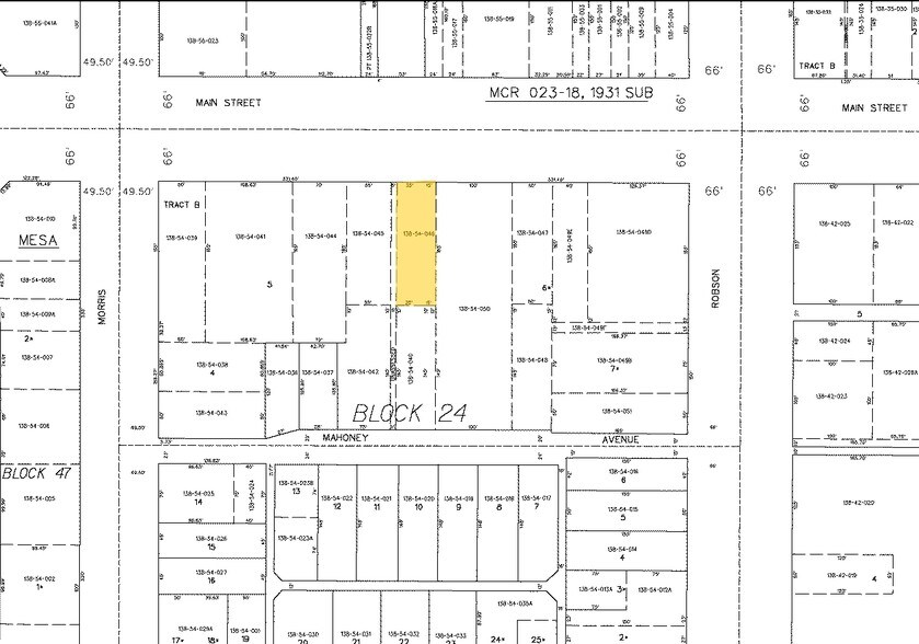 237 W Main St, Mesa, AZ à louer - Plan cadastral – Image 2 sur 12