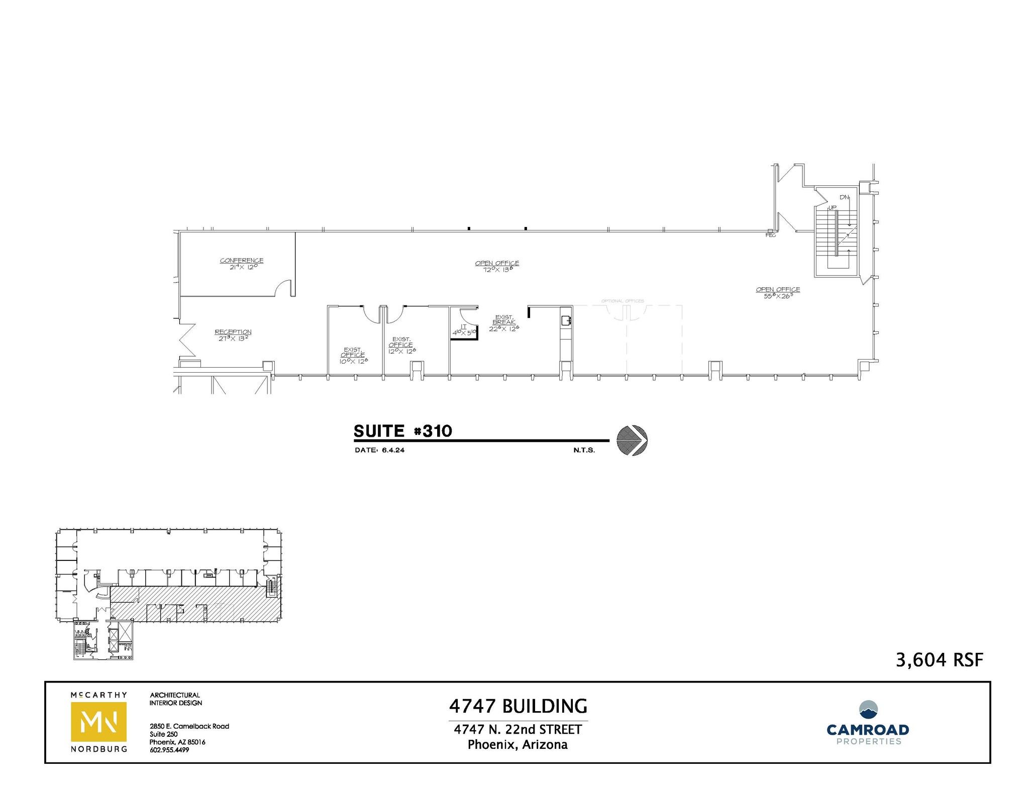 4747 N 22nd St, Phoenix, AZ à louer Plan d’étage– Image 1 sur 4