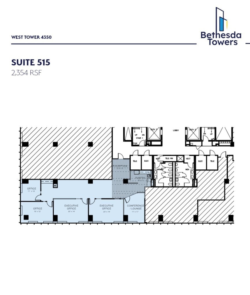 4340 East-West Hwy, Bethesda, MD à louer Plan d’étage– Image 1 sur 1