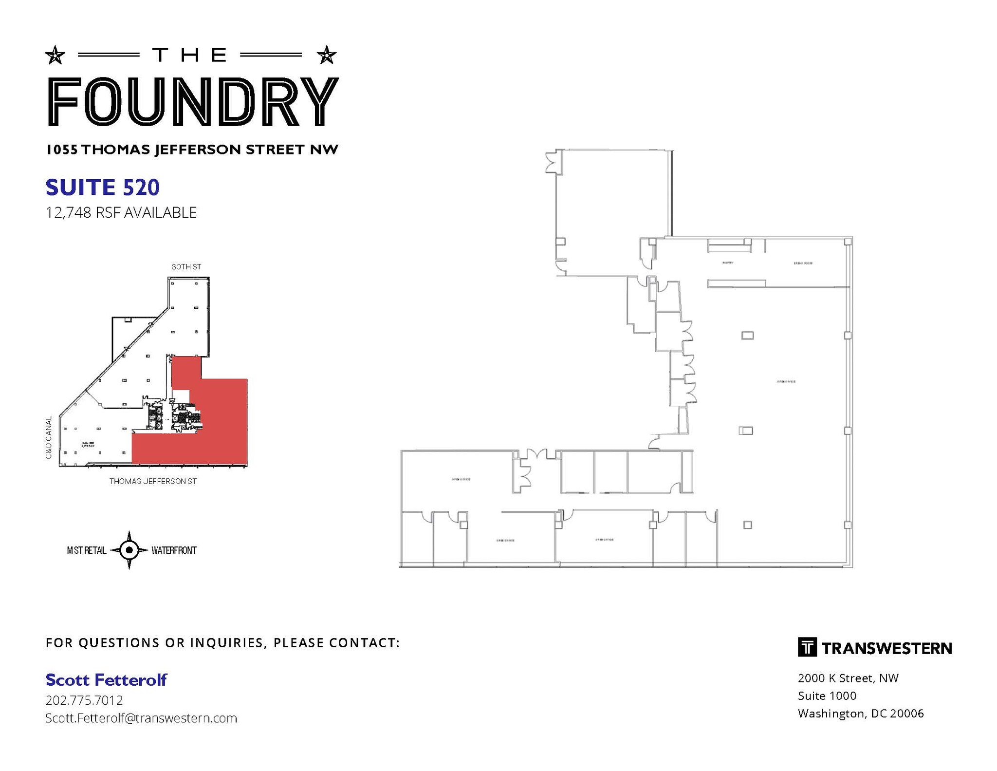 1055 Thomas Jefferson St NW, Washington, DC à louer Plan d’étage– Image 1 sur 1
