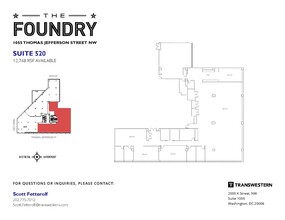 1055 Thomas Jefferson St NW, Washington, DC à louer Plan d’étage– Image 1 sur 1