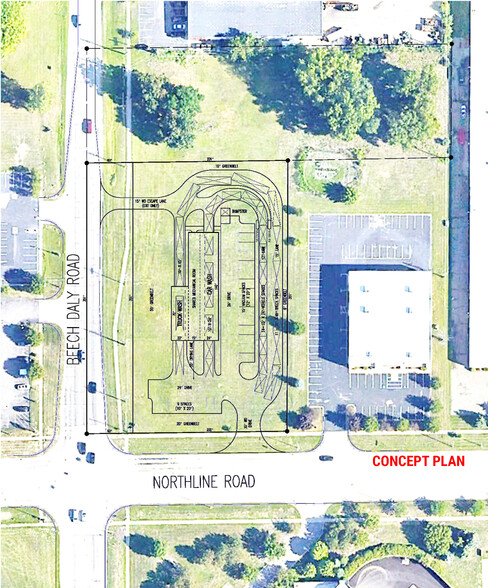 12999 S Beech Daly Rd, Taylor, MI à vendre - Plan de site – Image 2 sur 5