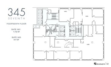 345 Seventh Ave, New York, NY à louer Plan d’étage– Image 1 sur 1