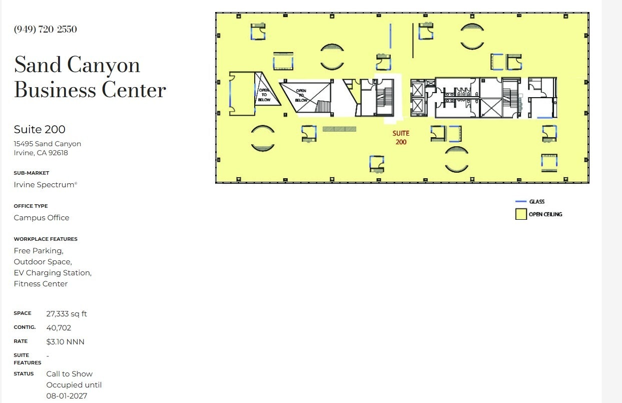 15545 Sand Canyon Ave, Irvine, CA à louer Plan d’étage– Image 1 sur 1