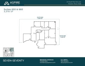 770 S Post Oak Ln, Houston, TX à louer Plan d’étage– Image 2 sur 2