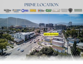 2205 W Olive Ave, Burbank, CA - Vue aérienne  vue de carte - Image1