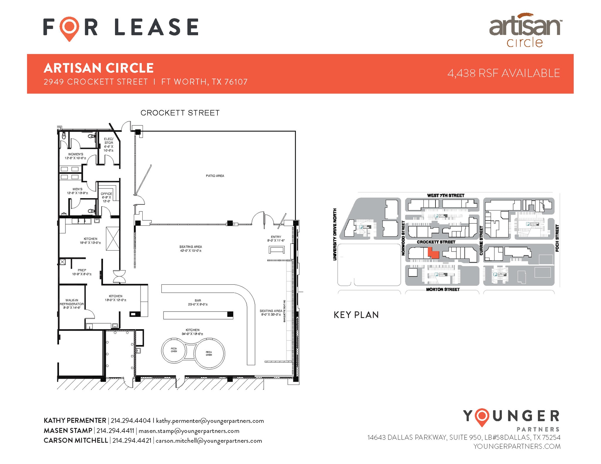 2973 W 7th St, Fort Worth, TX à louer Plan d’étage– Image 1 sur 2