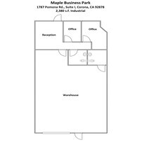 127 Business Center Dr, Corona, CA à louer Plan d’étage– Image 1 sur 1
