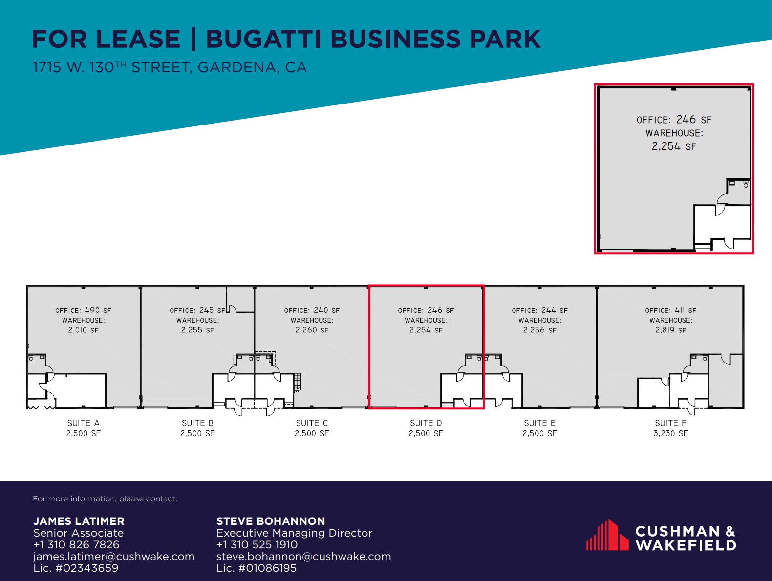 1715 W 130th St, Gardena, CA à louer Plan d’étage– Image 1 sur 2