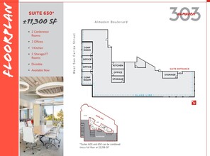 303 Almaden Blvd, San Jose, CA à louer Plan d’étage– Image 1 sur 1