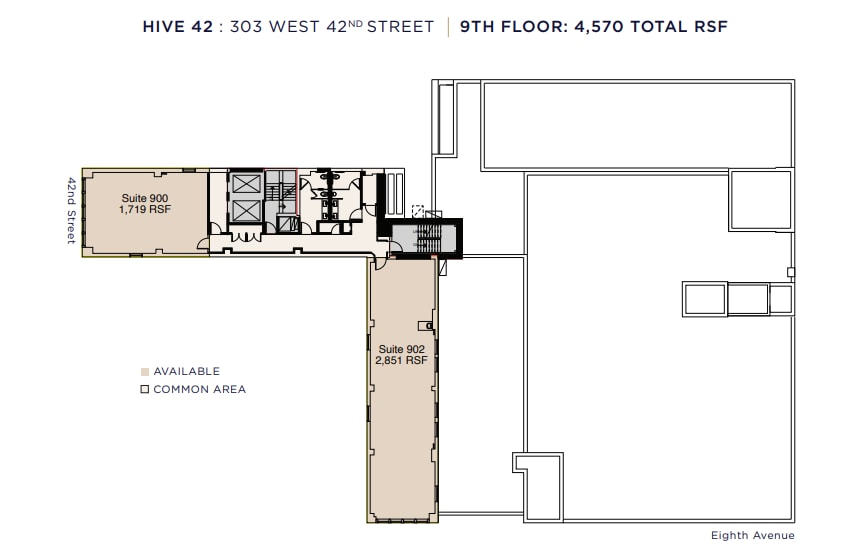 300 W 43rd St, New York, NY à louer Plan d’étage– Image 1 sur 1