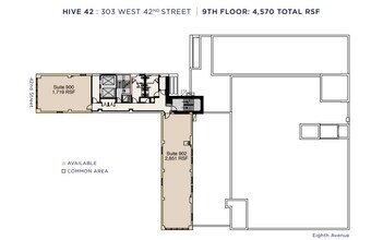 300 W 43rd St, New York, NY à louer Plan d’étage– Image 1 sur 1
