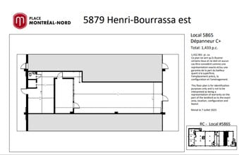 5805-5879 Boul Henri-Bourassa E, Montréal, QC à louer Plan d’étage type– Image 2 sur 3