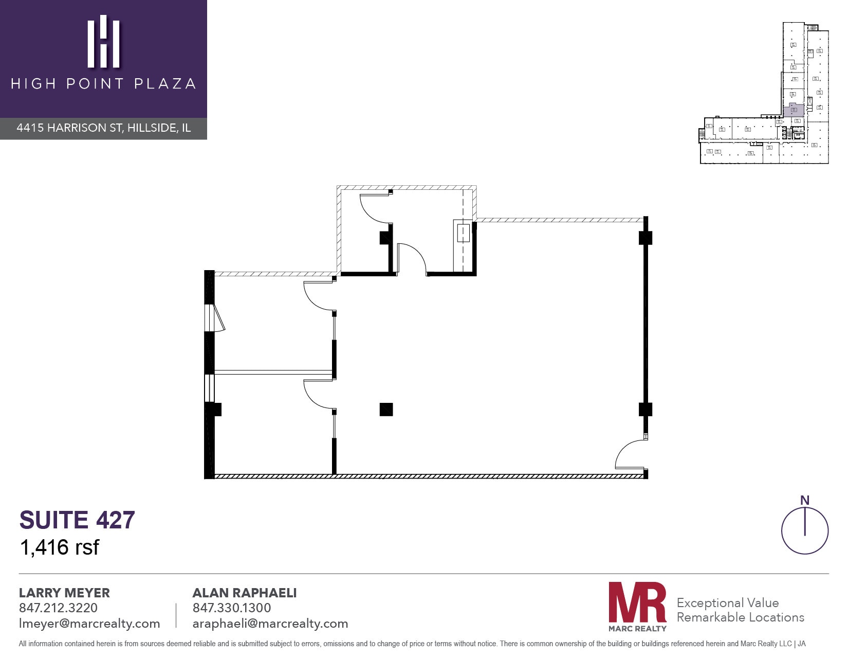 4415 W Harrison St, Hillside, IL à louer Plan d’étage– Image 1 sur 1