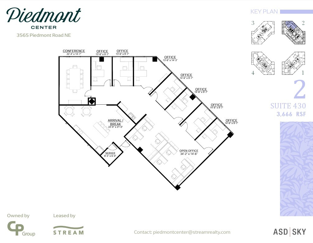 3495 Piedmont Rd NE, Atlanta, GA à louer Plan d’étage– Image 1 sur 1
