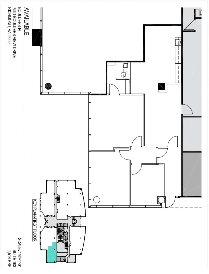7501 Boulder View Dr, North Chesterfield, VA à louer Plan d’étage– Image 1 sur 1