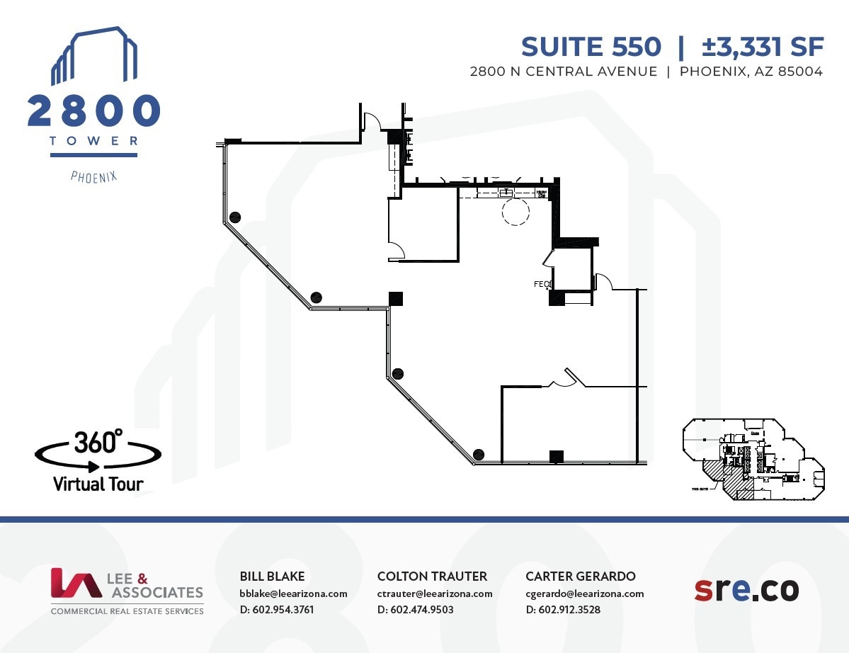 2800 N Central Ave, Phoenix, AZ à louer Plan d’étage– Image 1 sur 1