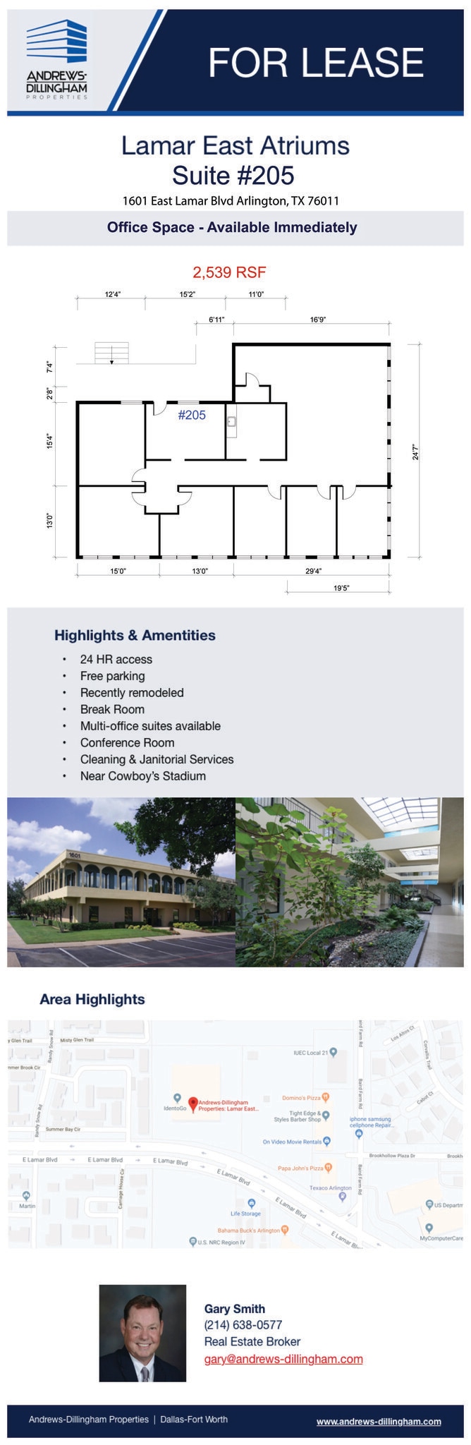 1601 E Lamar Blvd, Arlington, TX à louer Plan d’étage– Image 1 sur 1