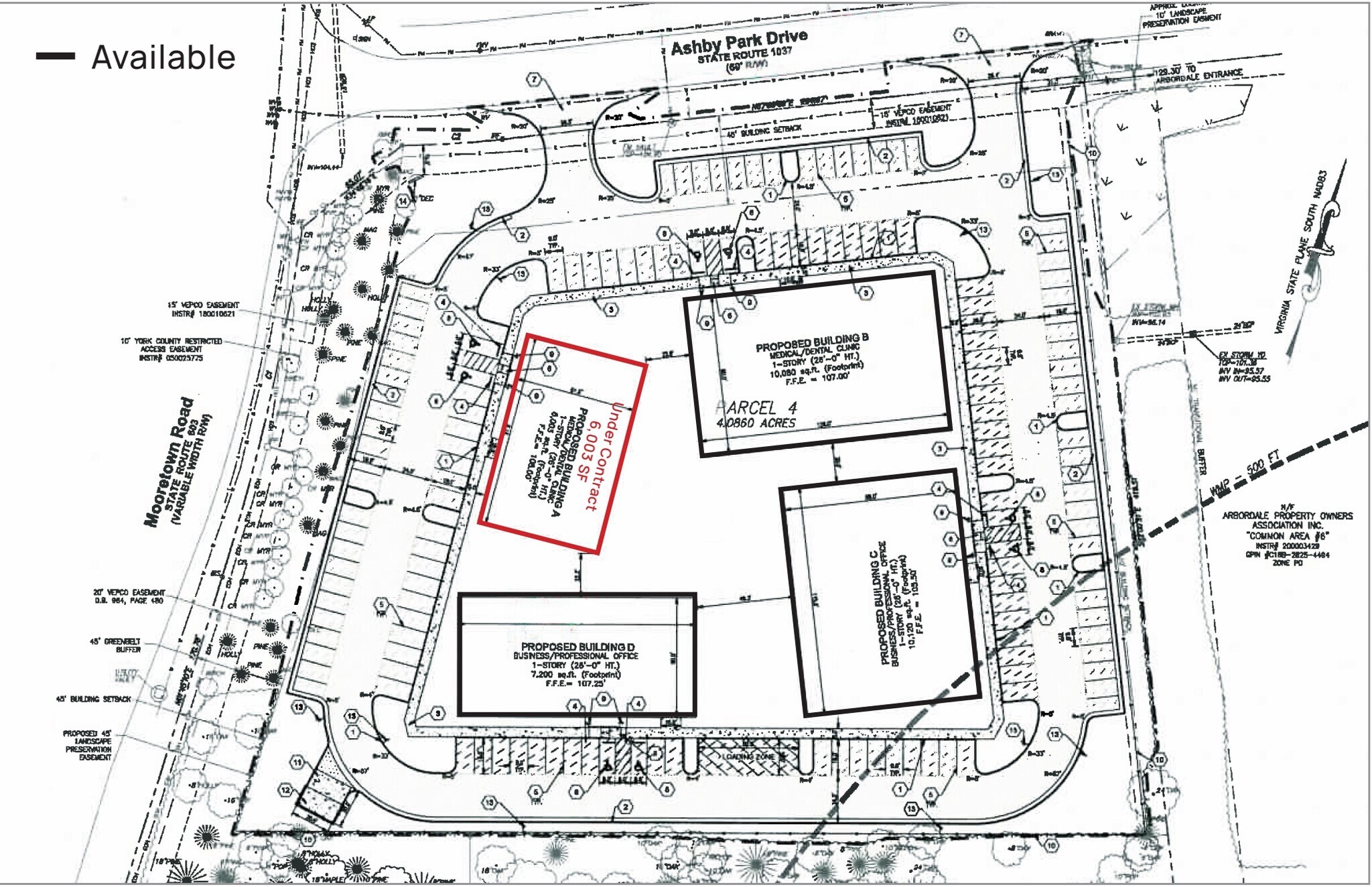 100 Ashby Park Dr, Williamsburg, VA à louer Plan de site– Image 1 sur 4