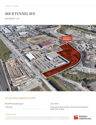 Plus de détails pour 601-B Tunnel Ave, Brisbane, CA - Terrain à louer