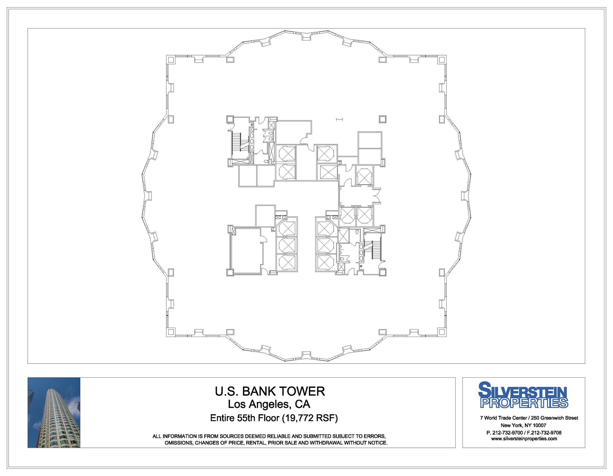 633 W 5th St, Los Angeles, CA à louer Plan d’étage– Image 1 sur 1