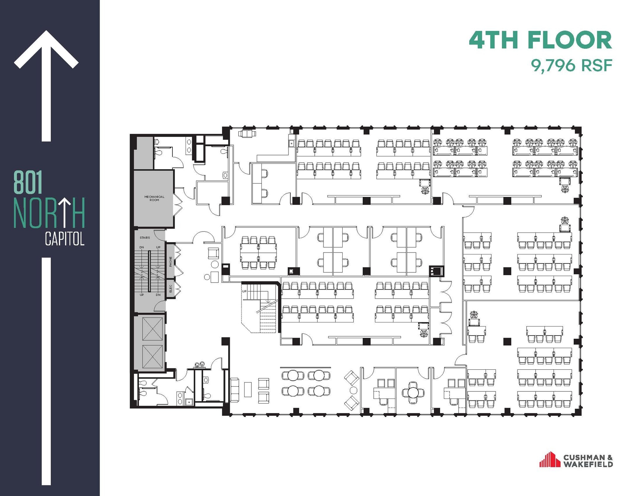 801 N Capitol St NE, Washington, DC à louer Plan d’étage– Image 1 sur 1