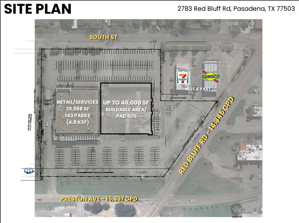 2783 Red Bluff Rd, Pasadena, TX à louer Plan de site– Image 1 sur 3