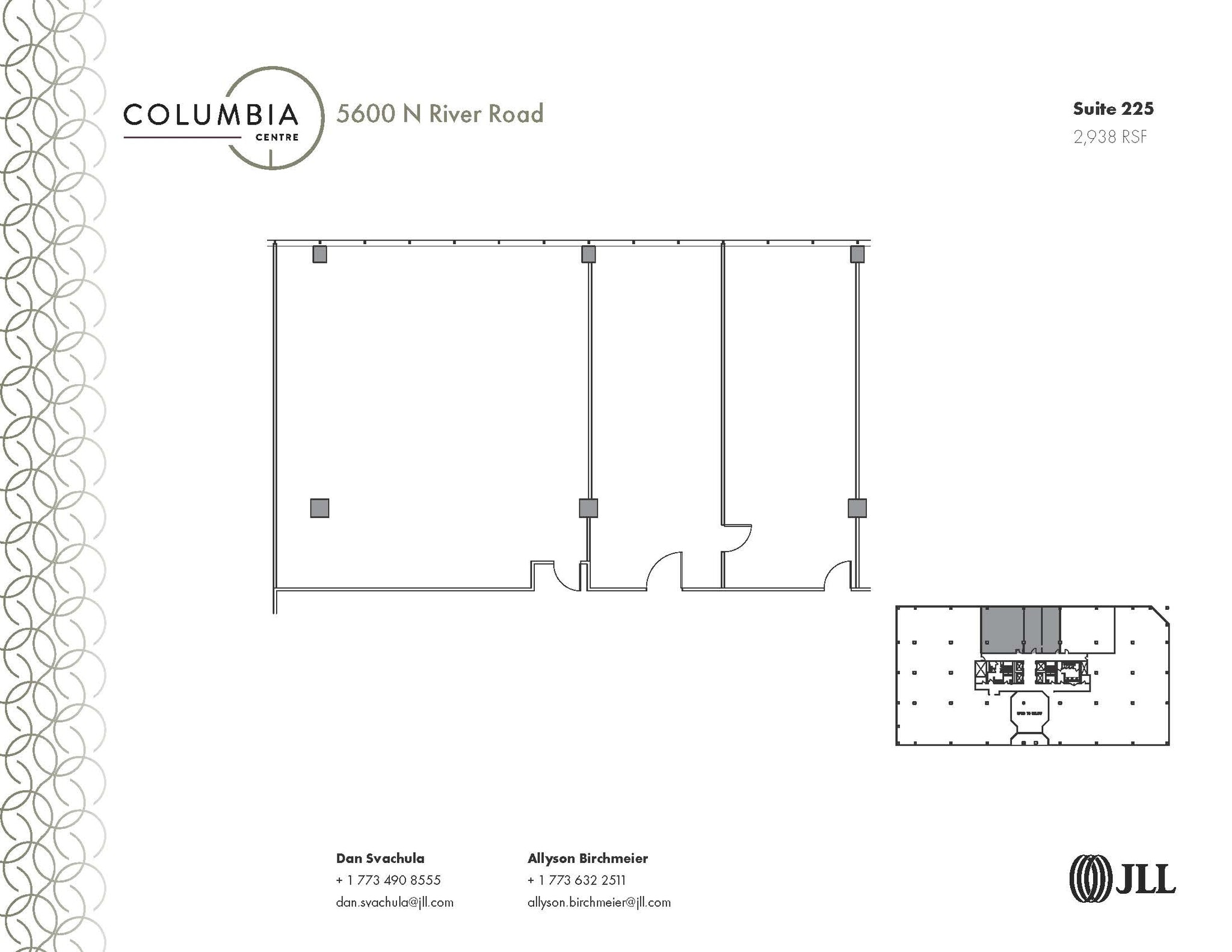 5600 N River Rd, Rosemont, IL à louer Plan d’étage– Image 1 sur 1