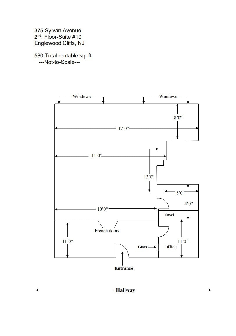 375 Sylvan Ave, Englewood Cliffs, NJ à louer Plan d’étage– Image 1 sur 1